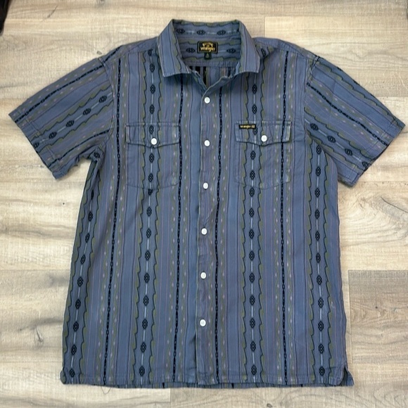 Billabong X Wranglers Wesley button up western inspired shirt size Large - Picture 1 of 7